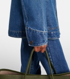 Loro Piana Corduroy-trimmed denim jacket