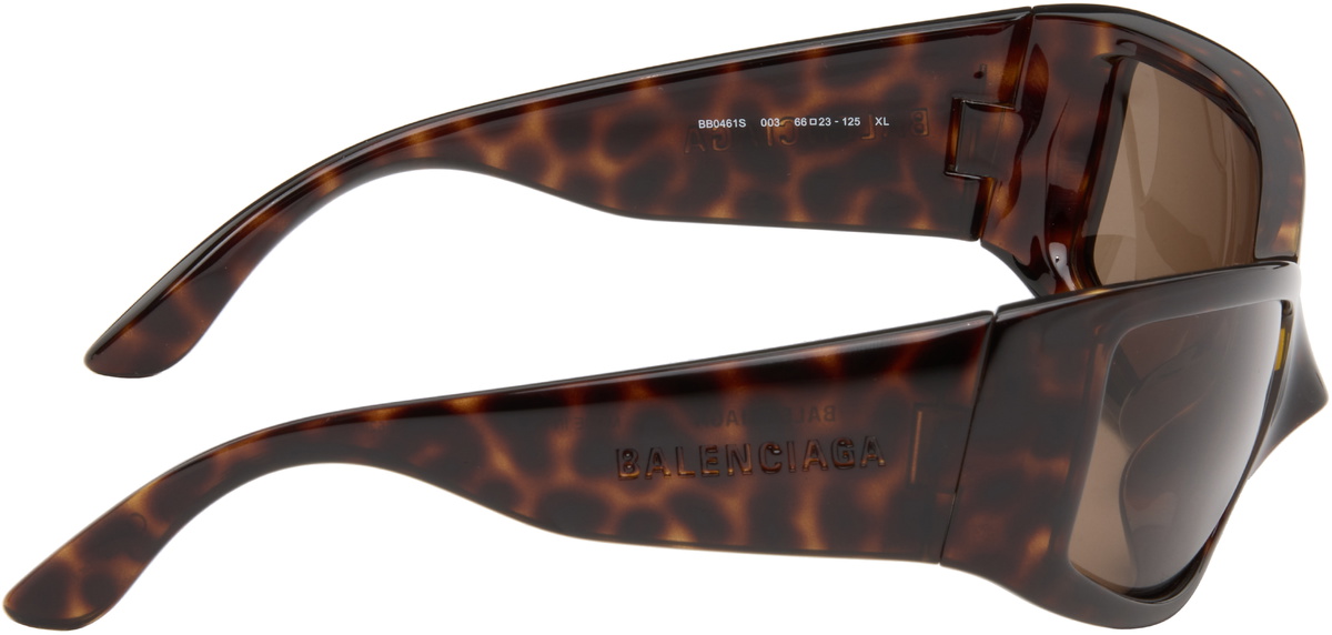 BALENCIAGA ブラウン角型メガネ。ヴィンテージ品。入手困難。 Balenciaga Brown Havana Extreme Sunglasses Balenciaga
