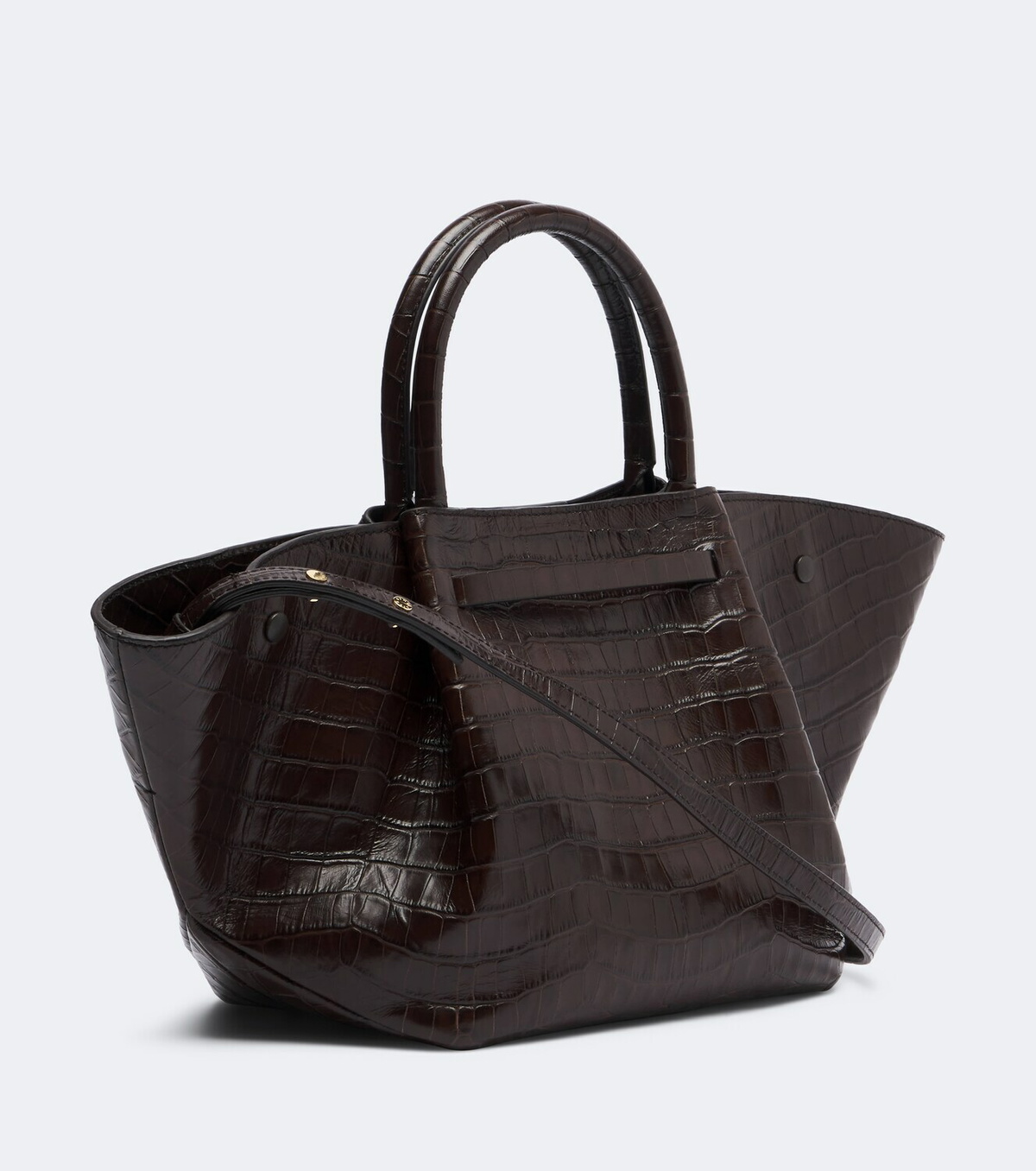 DeMellier New York Midi croc-effect leather top-handle bag