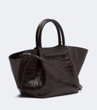 DeMellier New York Midi croc-effect leather top-handle bag