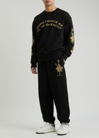 Givenchy Logo Embroidered Cotton Sweatpants Black