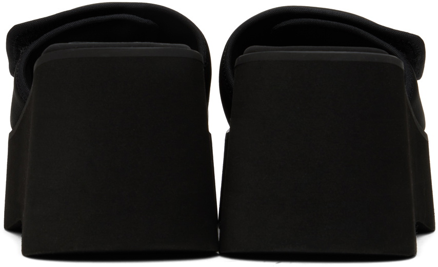Courrèges Black Scuba Wave Platform Sandals