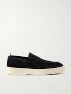 Officine Creative - Frame 001 Suede Penny Loafers - Black
