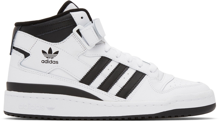 Photo: adidas Originals Black & White Forum Mid Sneakers