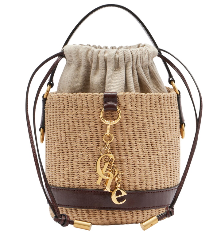 Photo: Chloé Small leather-trimmed basket bag