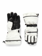 Moncler Grenoble - Grenoble Stretch-Shell and Leather Ski Gloves - White