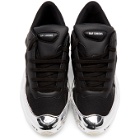 Raf Simons Black and Silver adidas Originals Edition Ozweego Sneakers