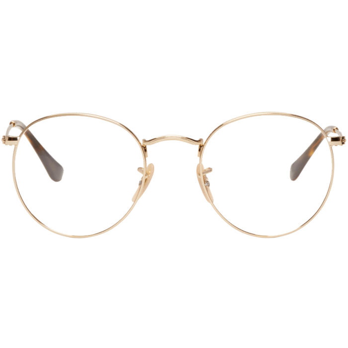 Photo: Ray-Ban Gold Round Glasses 