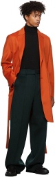 Ermenegildo Zegna Couture Orange Unconstructed Coat