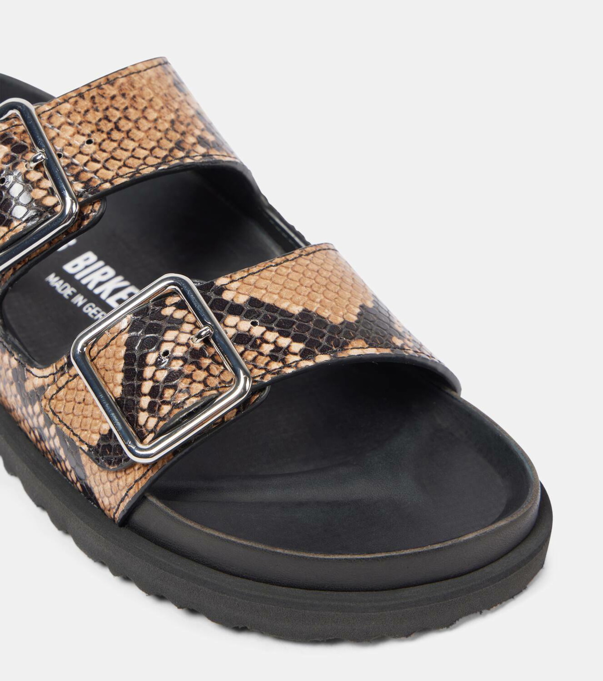 Birkenstock 1774 Arizona snake-effect leather sandals Birkenstock 1774