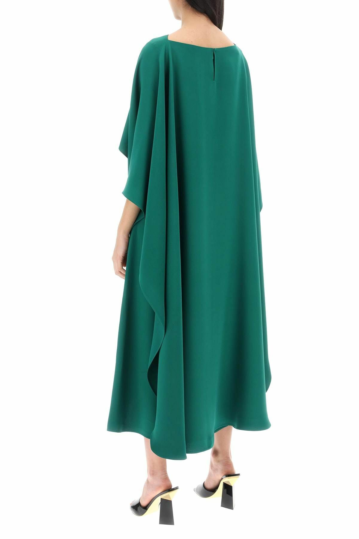green emerald velvet dress Valentino Sequin Embroidered Tulle Cape in Mint & Lilac  MSA Haute Couture