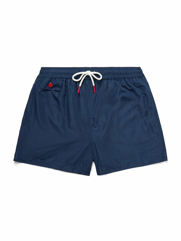 Photo: Kiton - Straight-Leg Mid-Length Swim Shorts - Blue