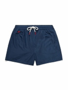 Kiton - Straight-Leg Mid-Length Swim Shorts - Blue