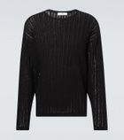 Commas Pointelle cotton and linen sweater