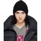 MM6 Maison Margiela Black Ribbed Aviator Beanie