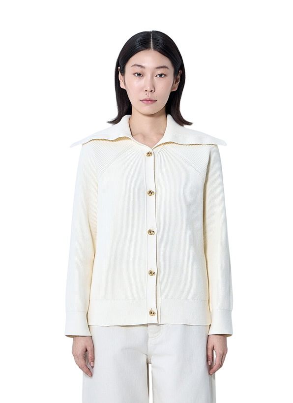 Photo: Bottega Veneta Cotton Ribbed Cardigan