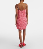 Valentino Embellished silk chiffon slip dress