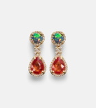 Suzanne Kalan Doublet 18kt gold drop earrings with gemstones