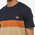 Fred Perry Authentic Men's Colour Block T-Shirt in Warm Stone