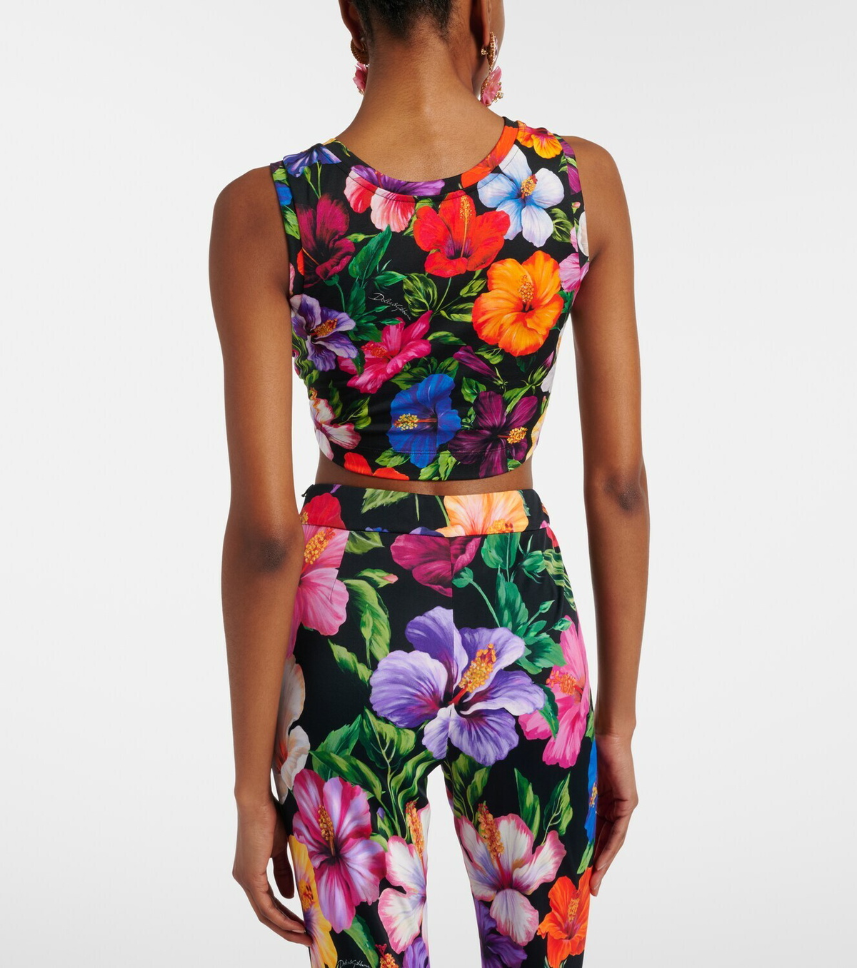 Dolce&Gabbana Floral cotton crop top
