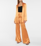 Galvan Julianne high-rise wide satin pants
