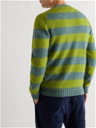 MAN 1924 - Striped Wool Sweater - Green