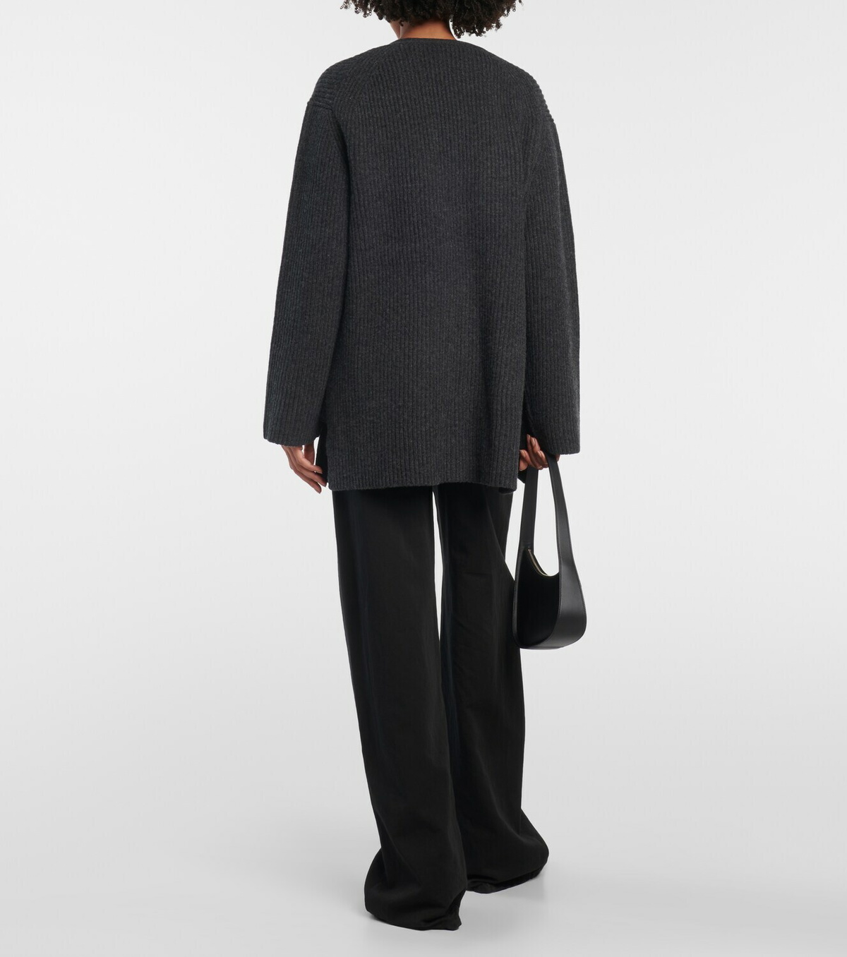 Toteme Oversized rib-knit wool cardigan
