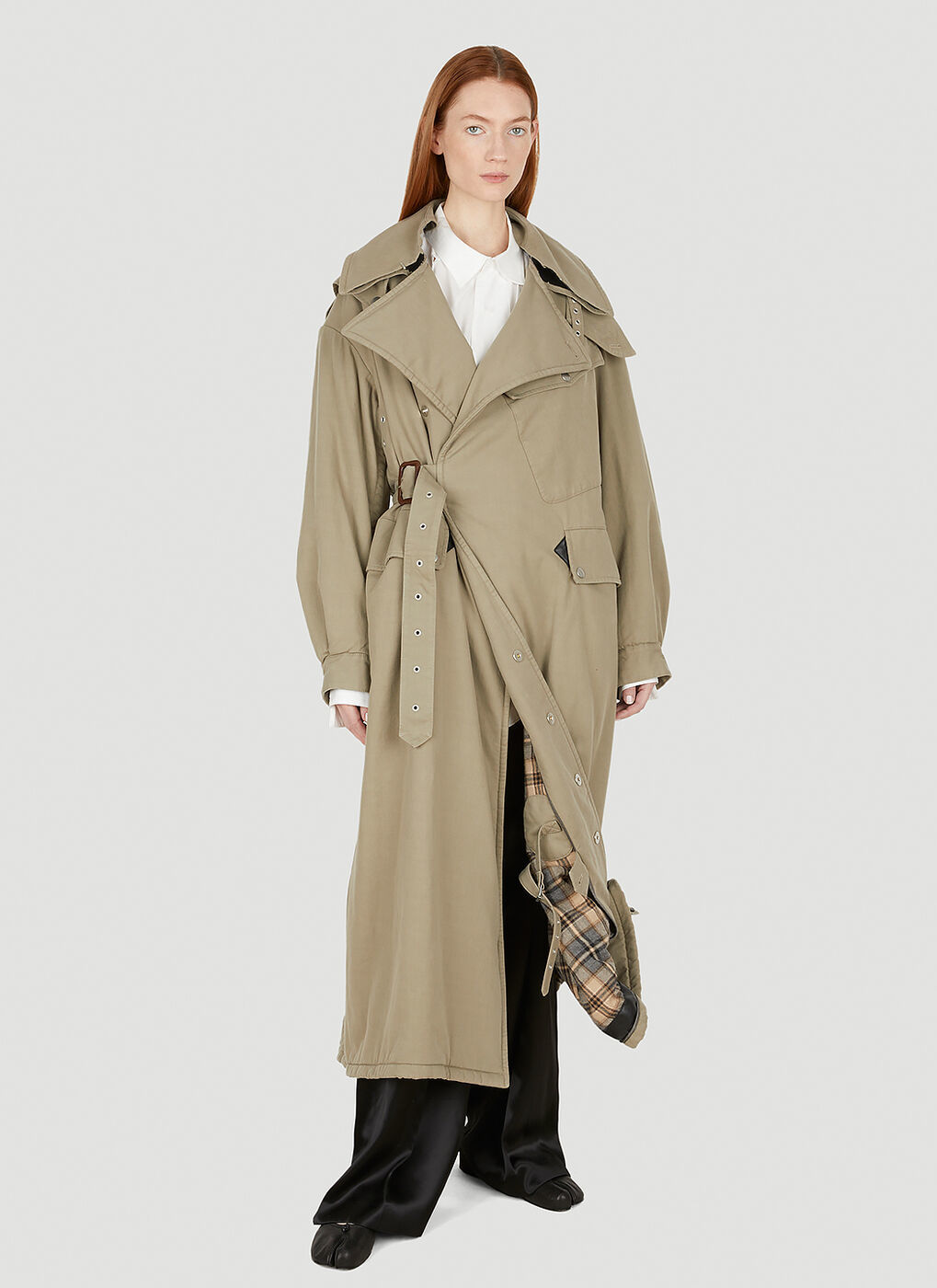 Maison Margiela Reversible Trench Coat In Beige