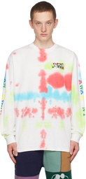 Awake NY White Tie-Dye Long Sleeve T-Shirt