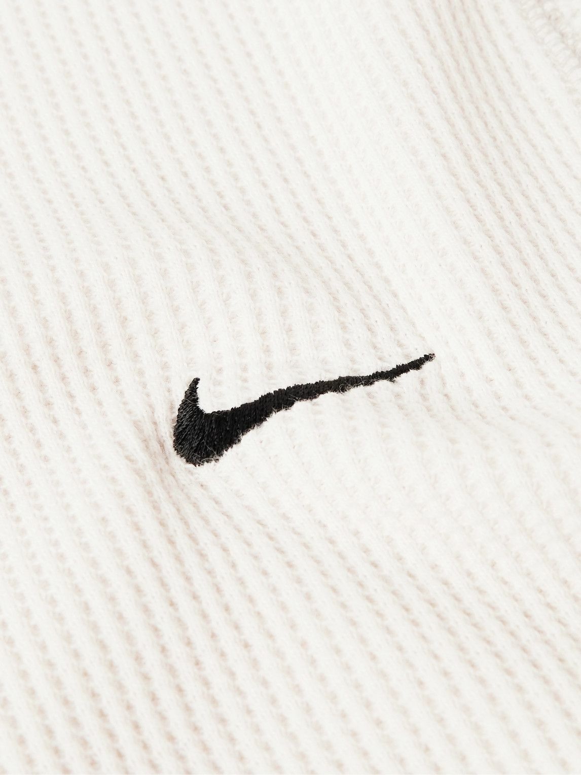 Nike - Logo-Appliquéd Waffle-Knit Cotton-Blend T-Shirt - Neutrals Nike