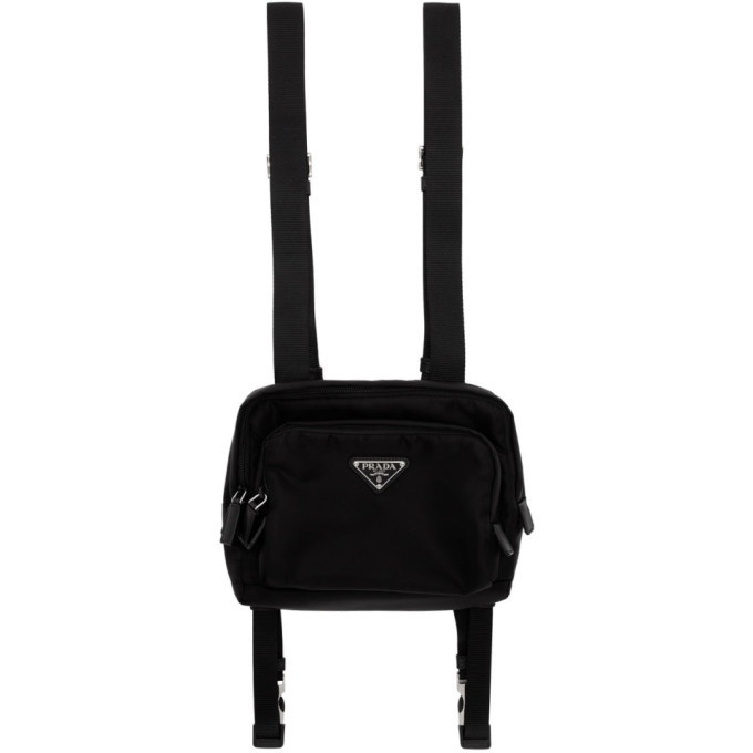 Prada Black Nylon Harness Backpack Prada