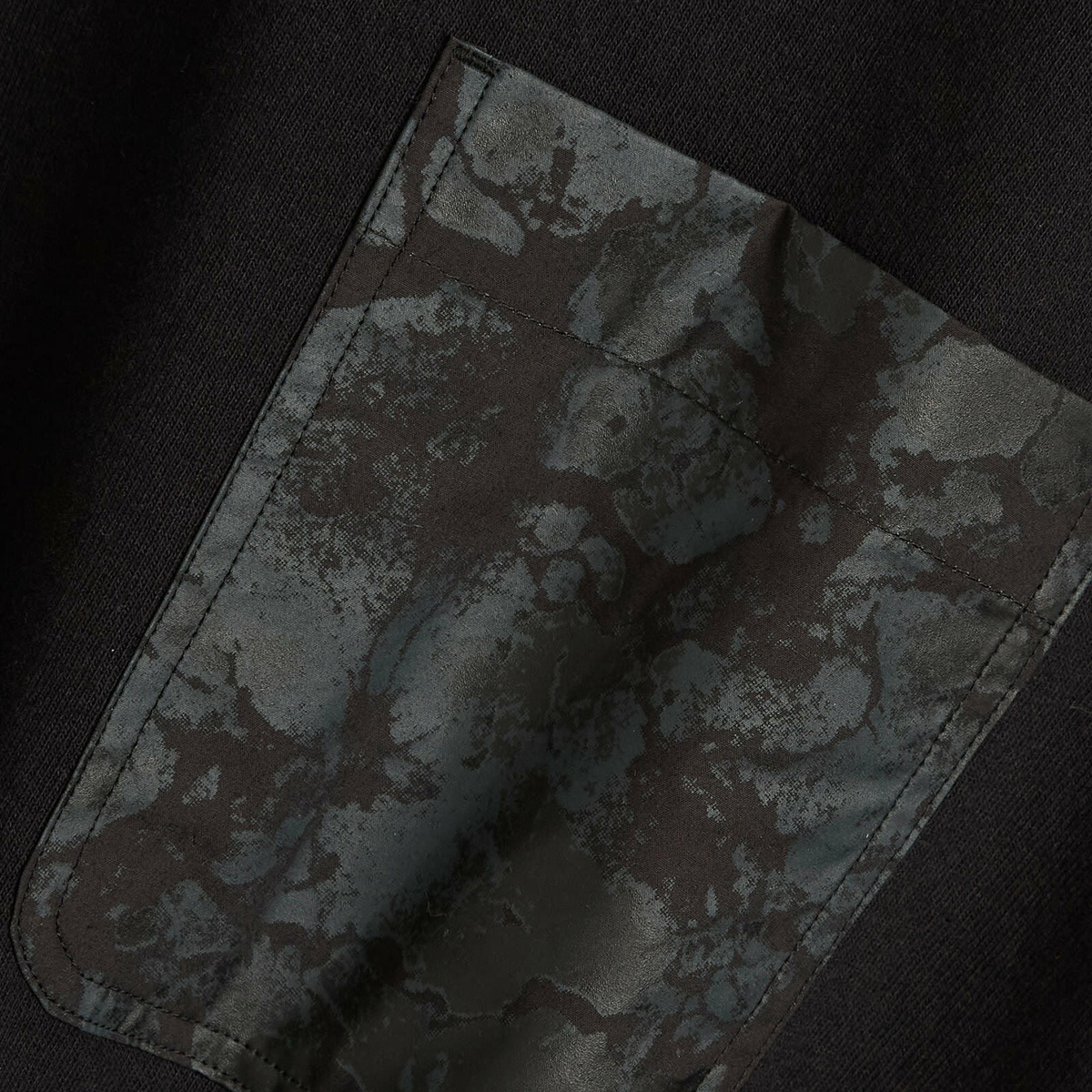 END. x and wander Print Pocket T-Shirt in Black