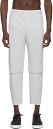 Homme Plissé Issey Miyake Grey Bending Pleats Trousers