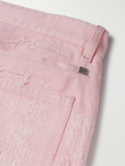 Givenchy - Slim-Fit Distressed Jeans - Pink