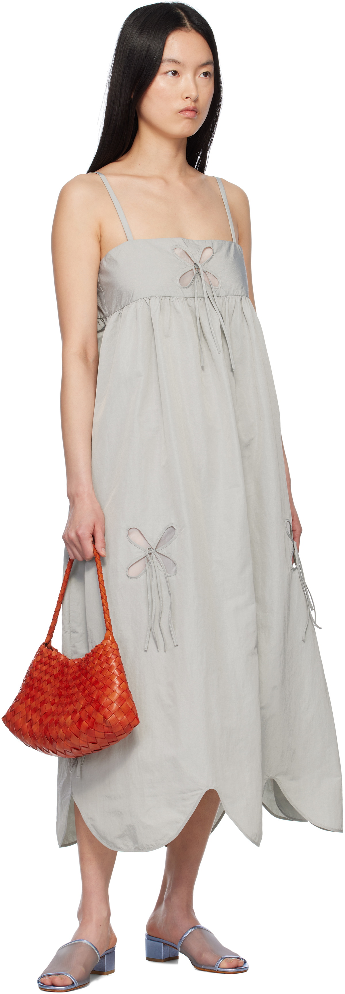 J.Kim Gray Petal Midi Dress