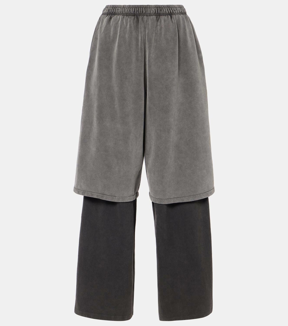Acne Studios Layered cotton fleece sweatpants