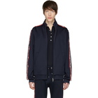 Moncler Navy Logo Sleeve Track Jacket