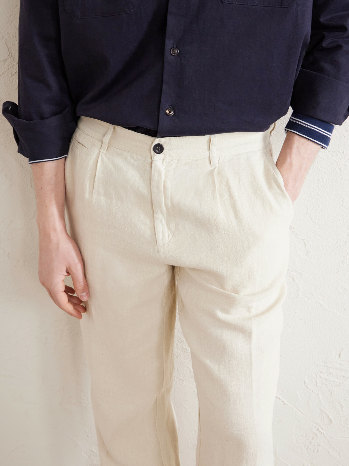 Portuguese Flannel - Straight-Leg Linen Trousers - Neutrals