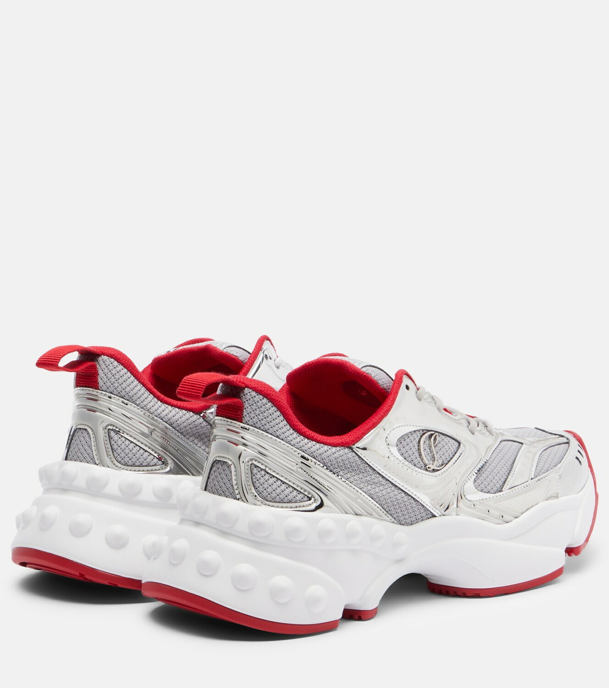 Christian Louboutin So Flo leather-trimmed sneakers