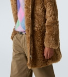 ERL Hooded shearling coat