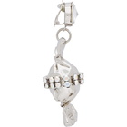 Safsafu SSENSE Exclusive Silver Candy Crystal Clip-On Earring