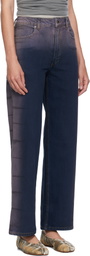 Eckhaus Latta Blue & Purple Wide Leg Jeans
