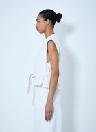 Lemaire Sleeveless V-Neck Top with Belted Waist