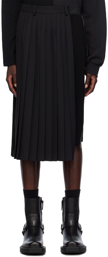 Photo: UNDERCOVER Black Pleated Midi Skirt
