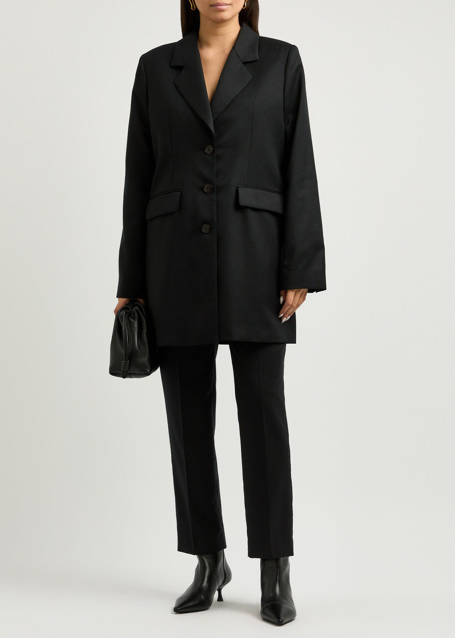 Skall Studio Johanna Straight-leg Wool Trousers Black