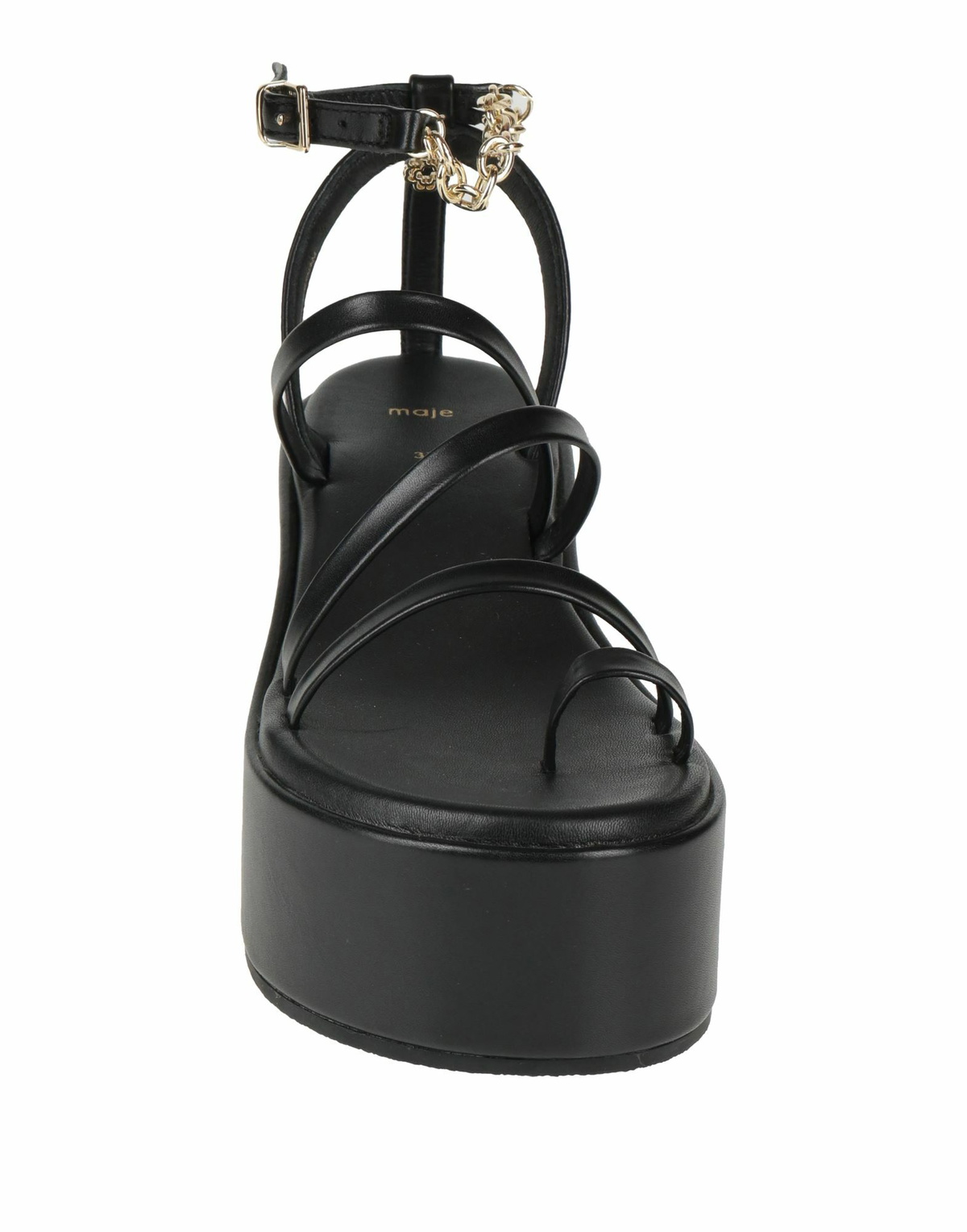 Maje Womens Thong sandal in Black