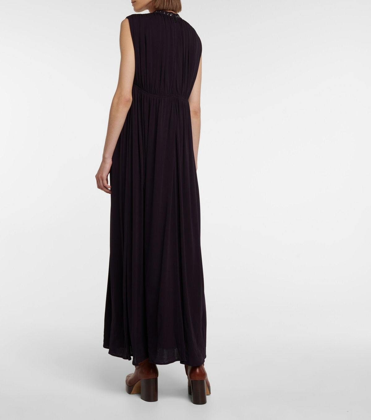 Chloe Leopard Print Pleated Dress