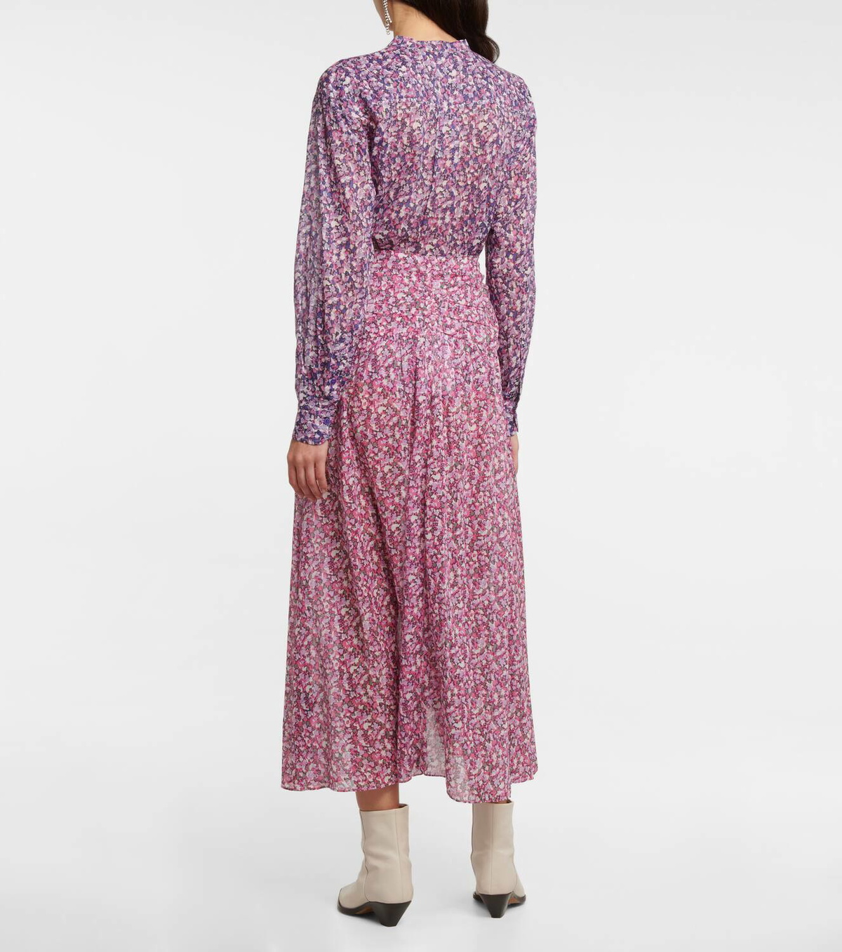 Marant Etoile Marinoga floral cotton voile midi skirt Isabel