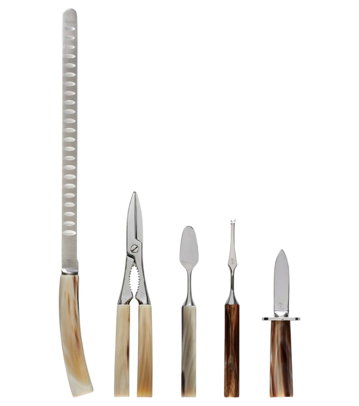 Photo: Brunello Cucinelli Horn and stainless steel cutlery set for crudités