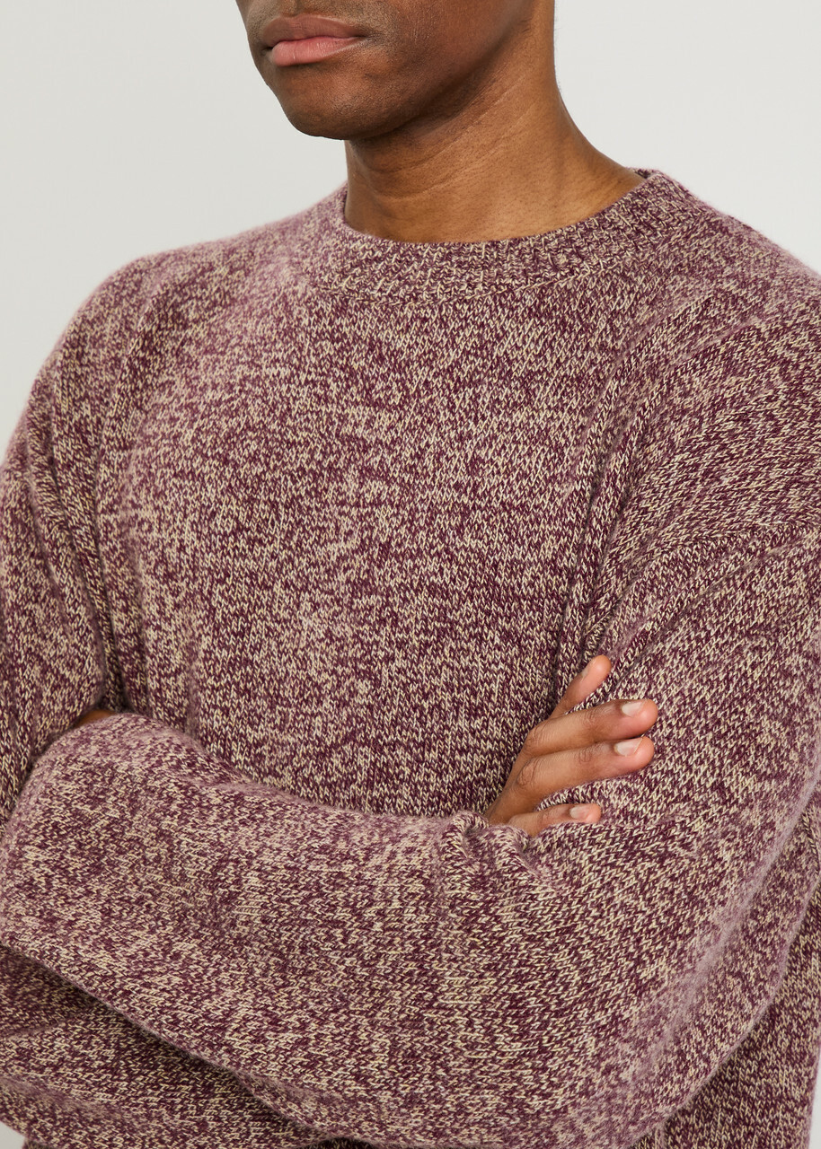 The Elder Statesman Dume Melange Cashmere Jumper Bordeaux